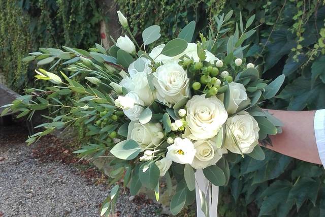 Bouquet bianco e verde