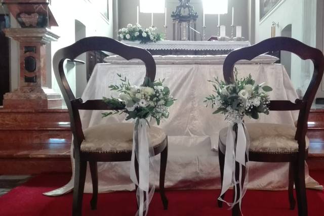 Allestimento bianco e verde