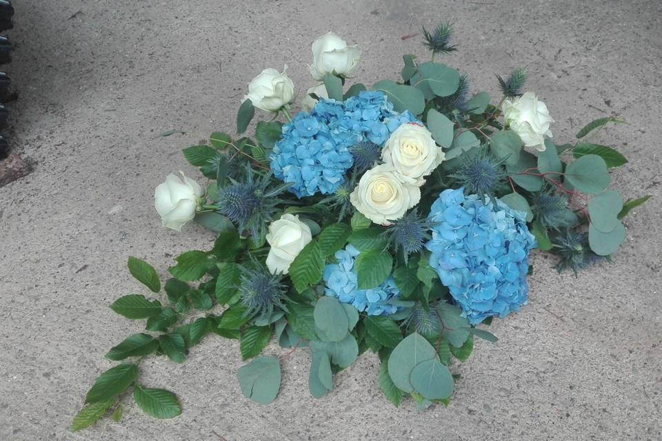 Bouquet ortensia blu