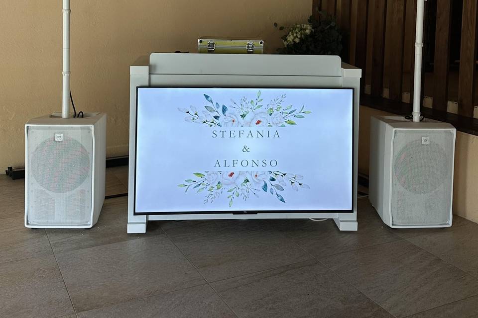 Postazione con Logo Sposi