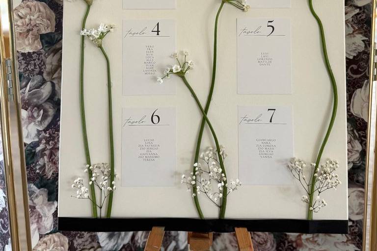 Tableau MAriage con fiori