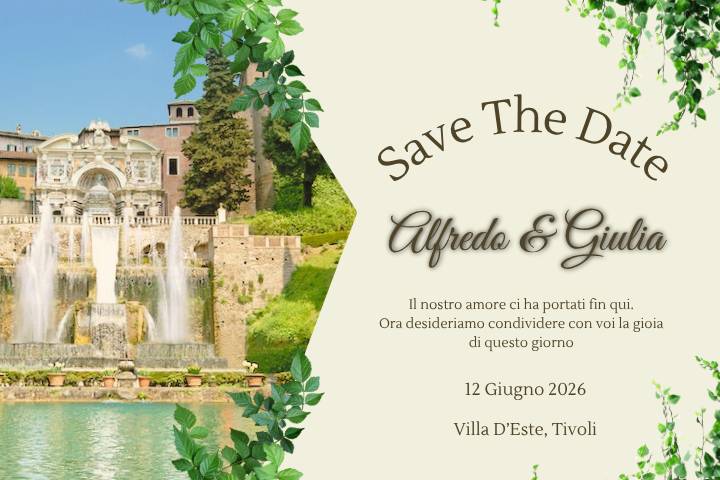 Save The Date Matrimonio