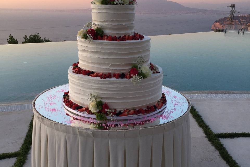 Fruit wedding cake