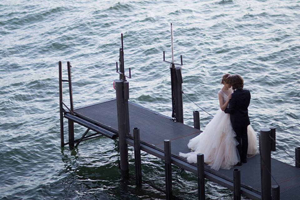 Engagement al molo di varenna