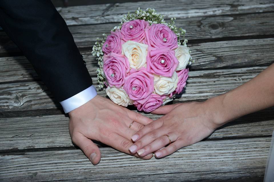 Bouquet binco e rosa