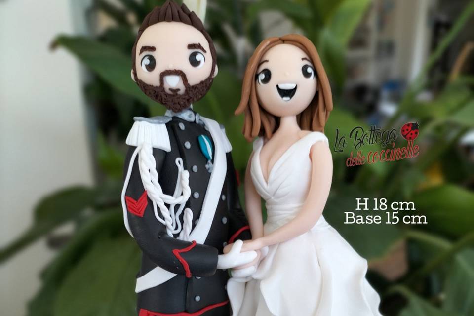 Cake topper h 18 cm base 15 cm