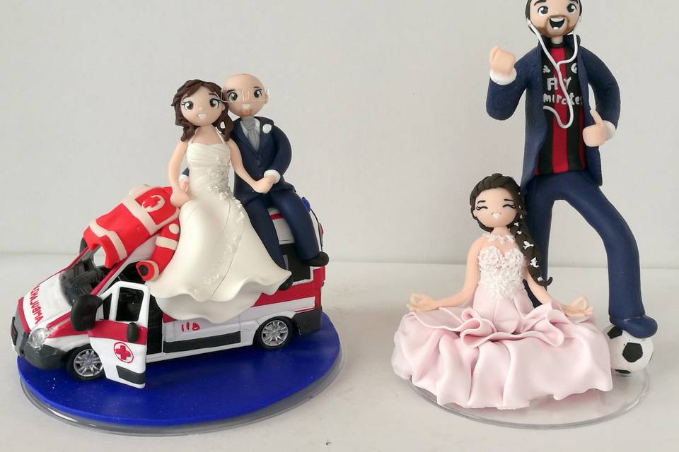 Cake topper matrimonio