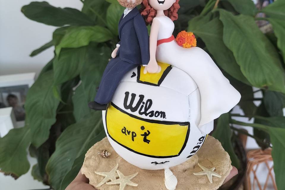 Cake topper tema volley