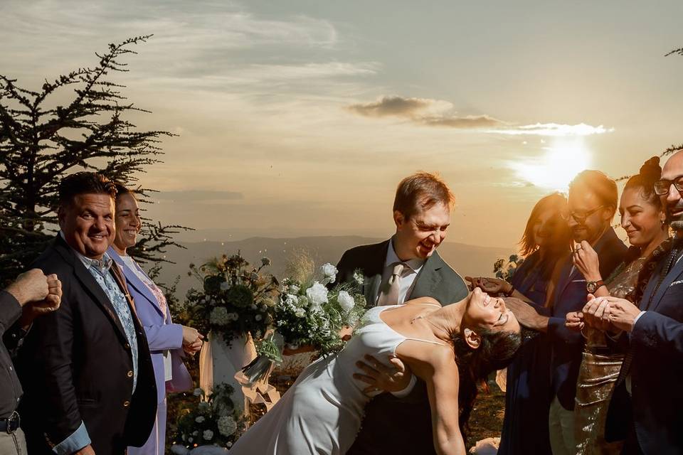 Tramonto matrimonio La Baita