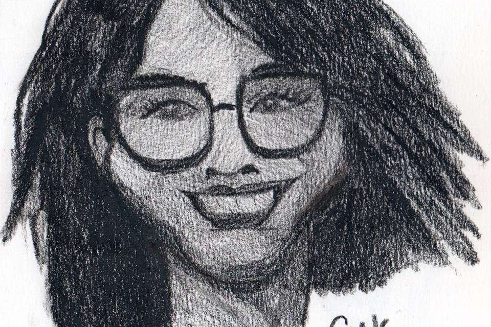 Caricatura singola carboncino