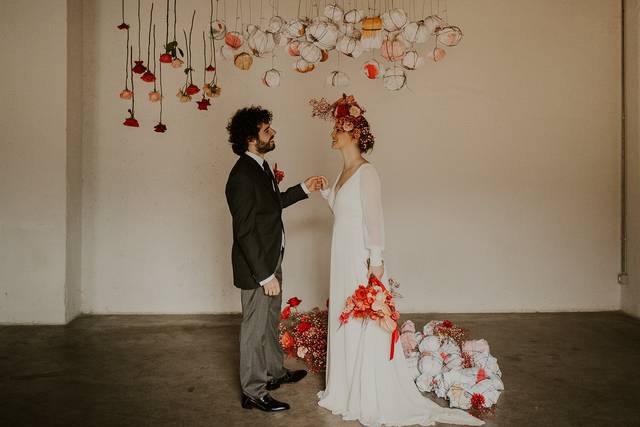 Spring industrial wedding
