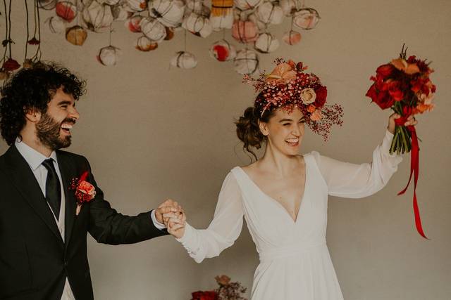 Spring industrial wedding