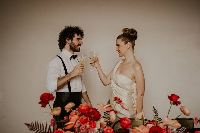 Spring industrial wedding