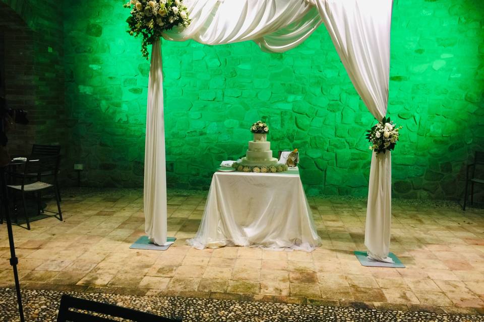 Allestimento taglio torta