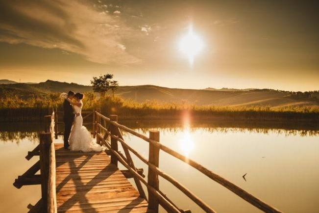 Tramonto sul lago