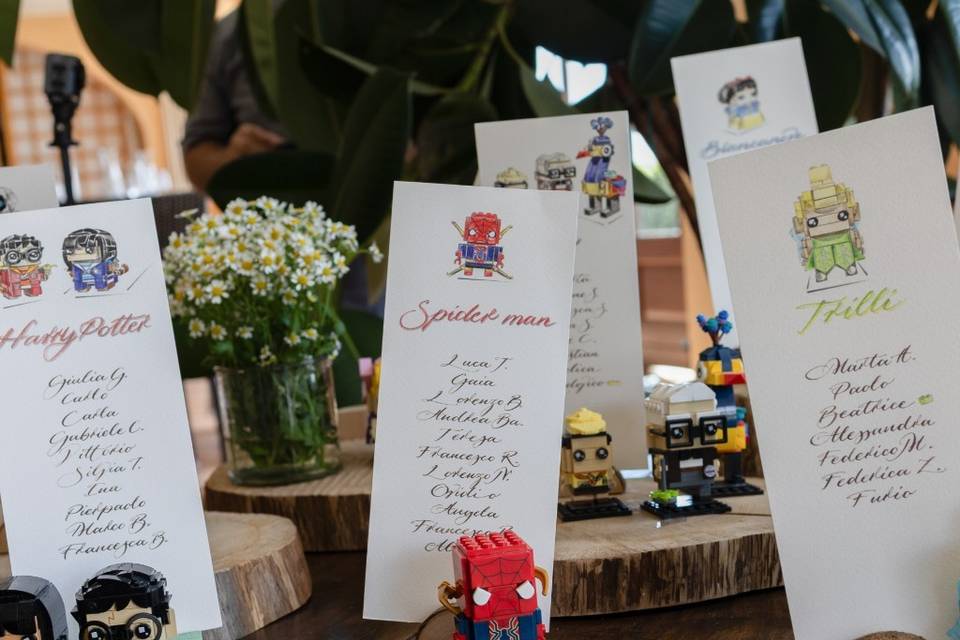 Tableau de mariage tema Lego