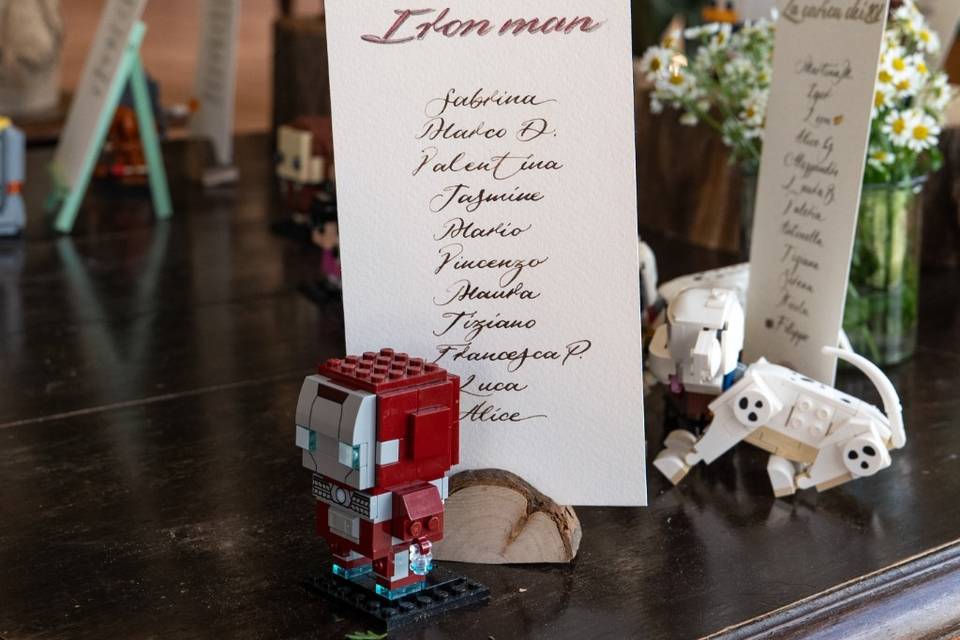 Tableau de mariage tema Lego