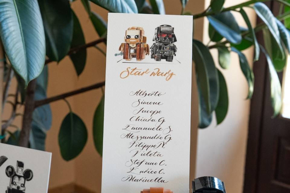 Tableau de mariage tema Lego