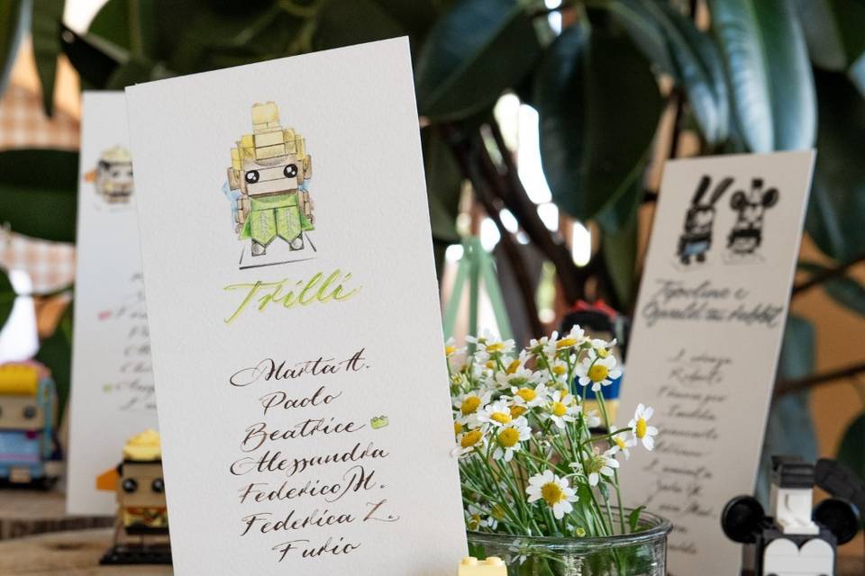 Tableau de mariage tema Lego