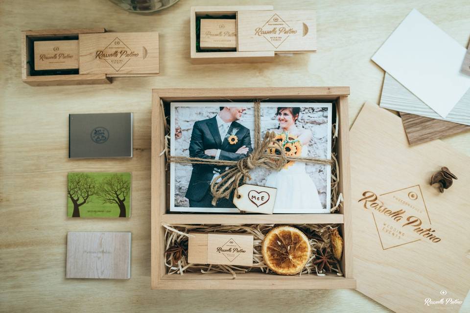 Wedding book wood