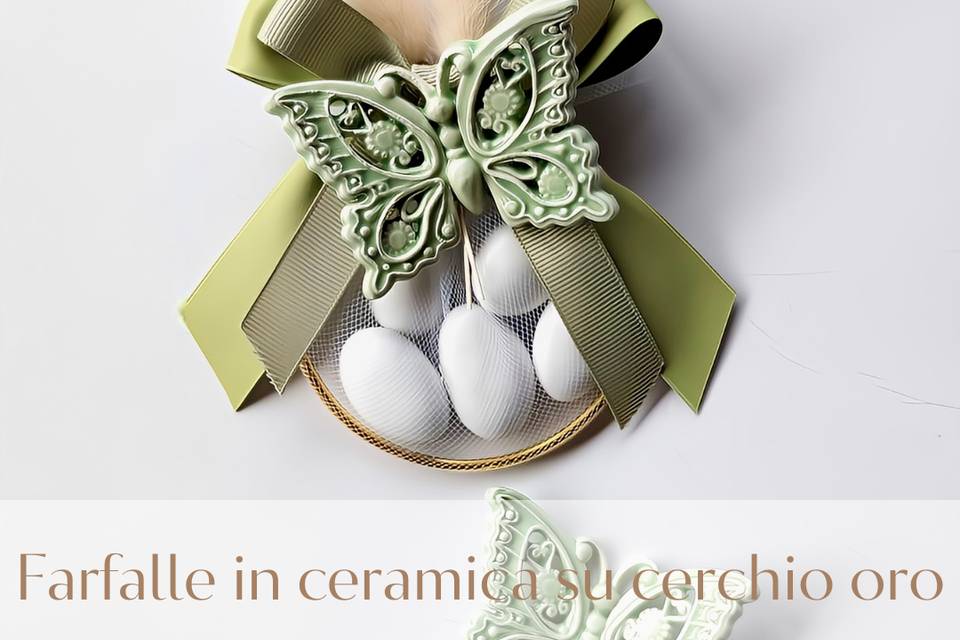 Bomboniere farfalle in ceramic