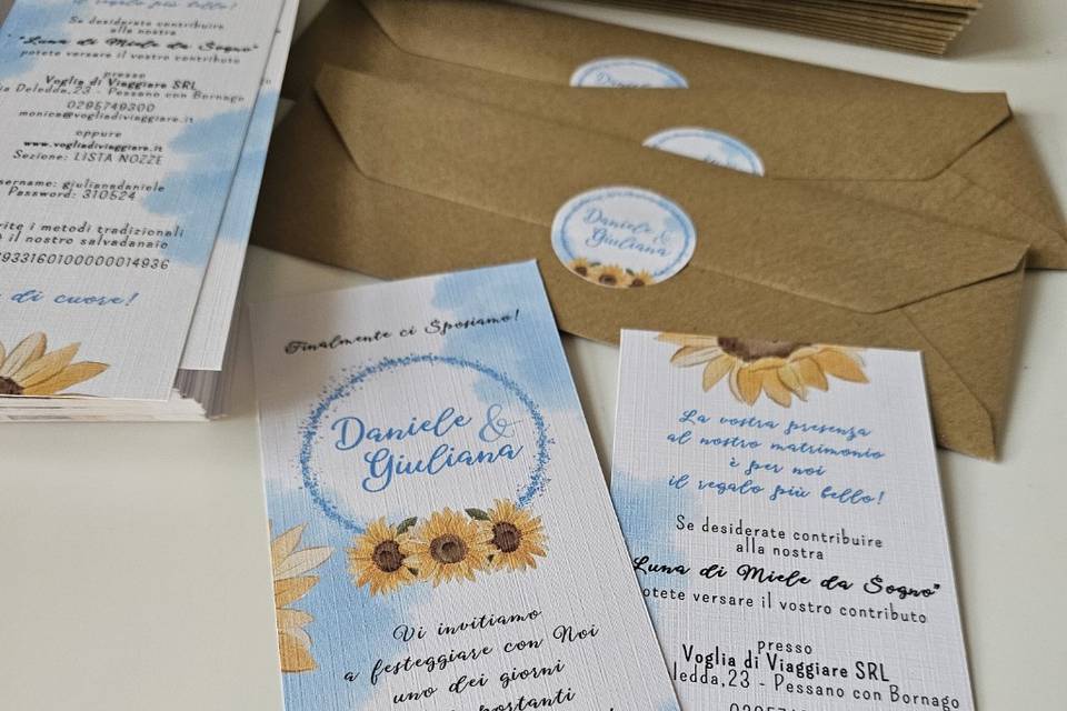 Partecipazioni a tema Girasole