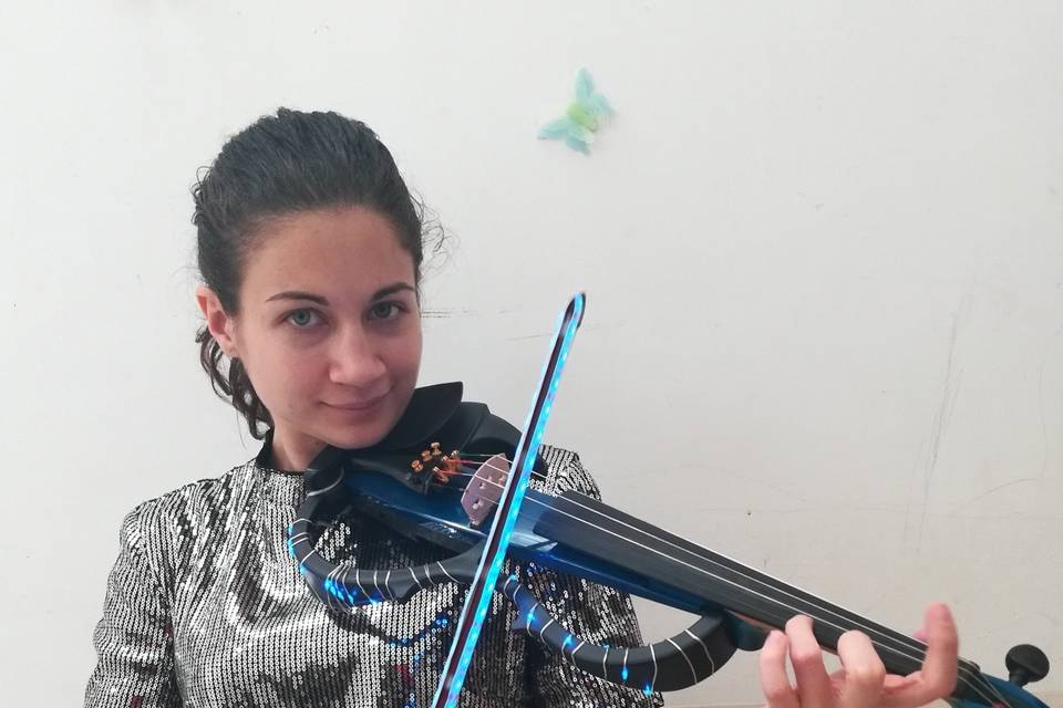 Violinista con archetto a led