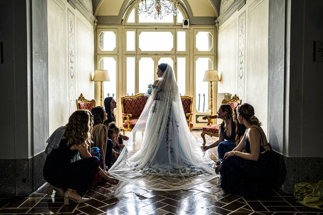 Wedding in blue