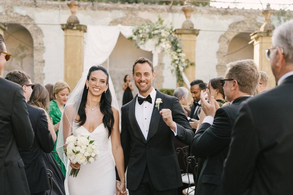 Bride and Groom after ceremony