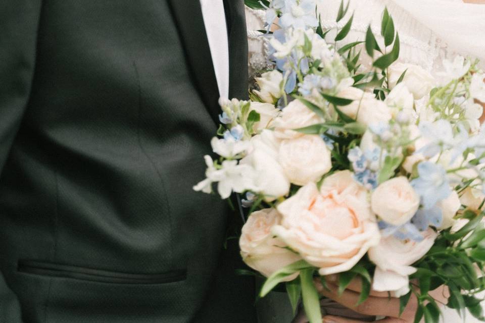 Bride and groom close