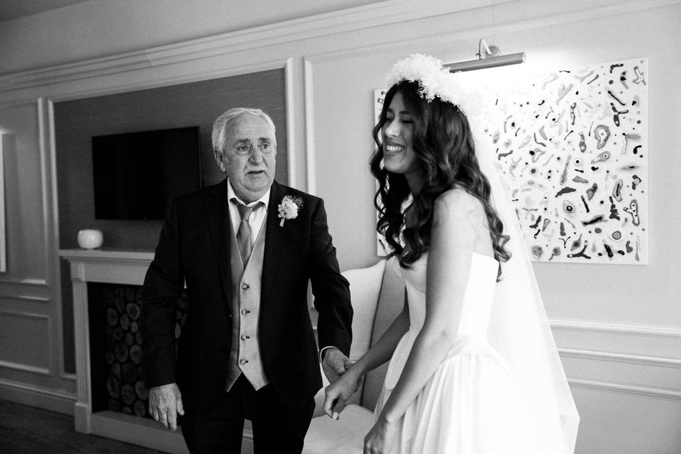 Arrivo del papà della sposa