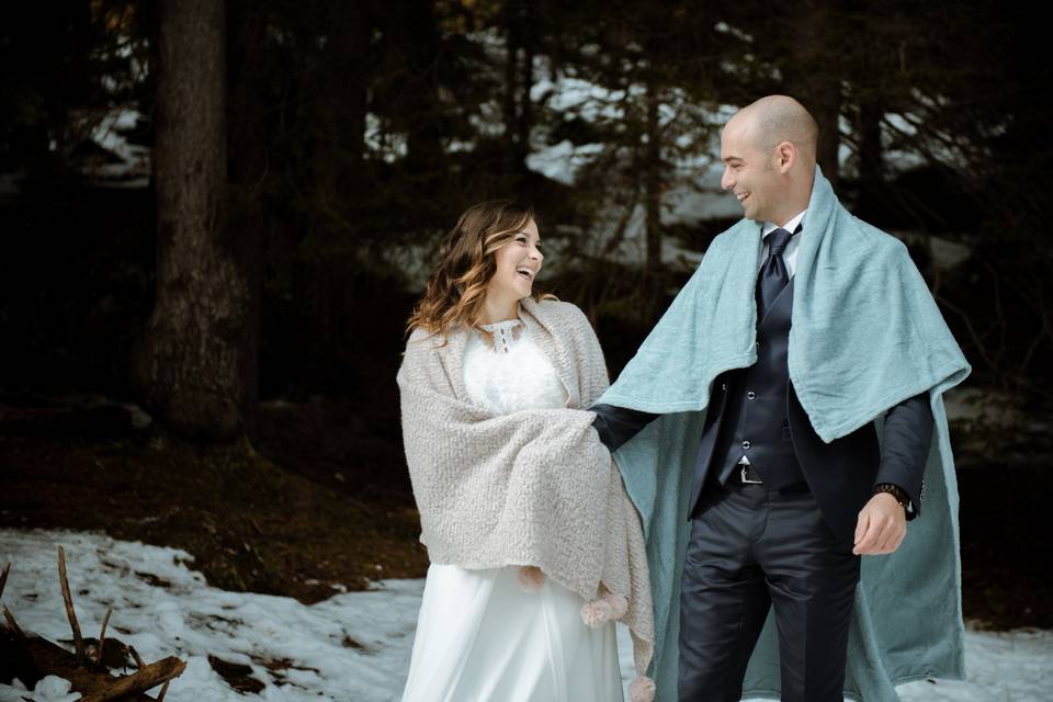 Trash the dress Lago di Braies