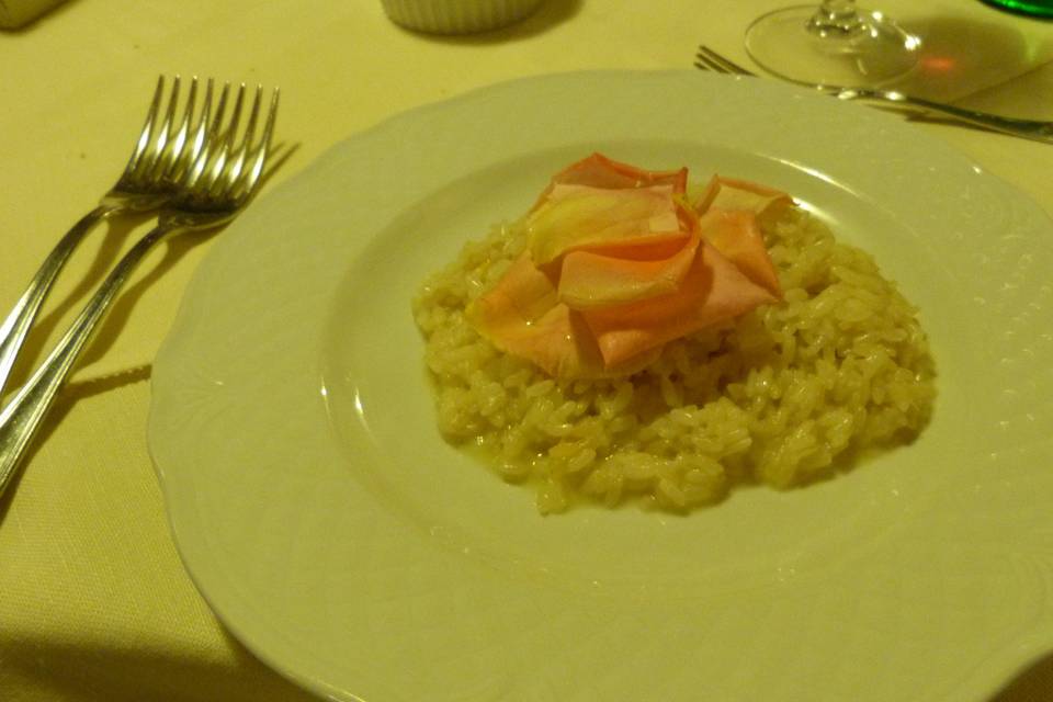 Risotto champagne e petali