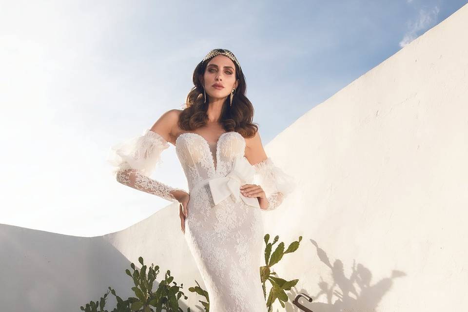 Abito da sposa sirena pizzo