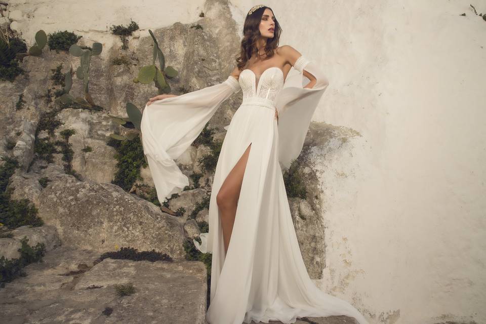 Abito da sposa spacco