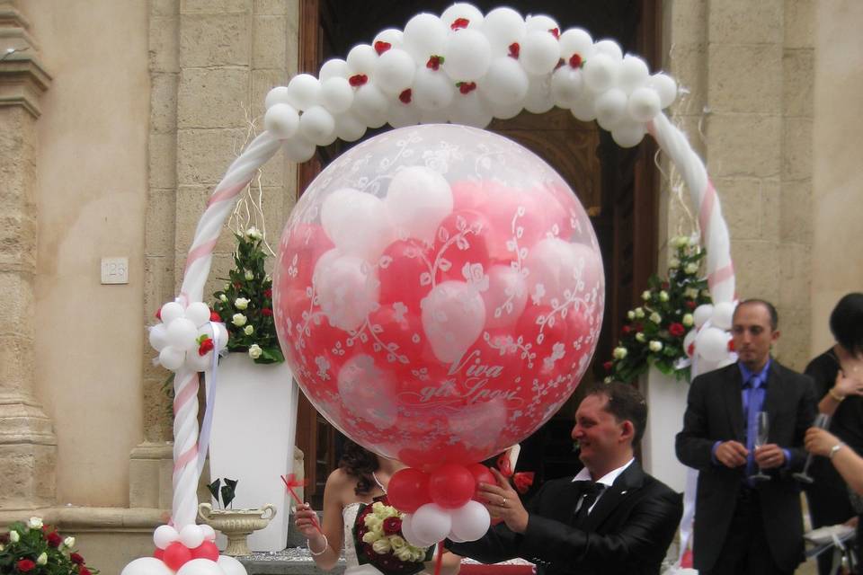 Cigni all'uscita dalla chiesa