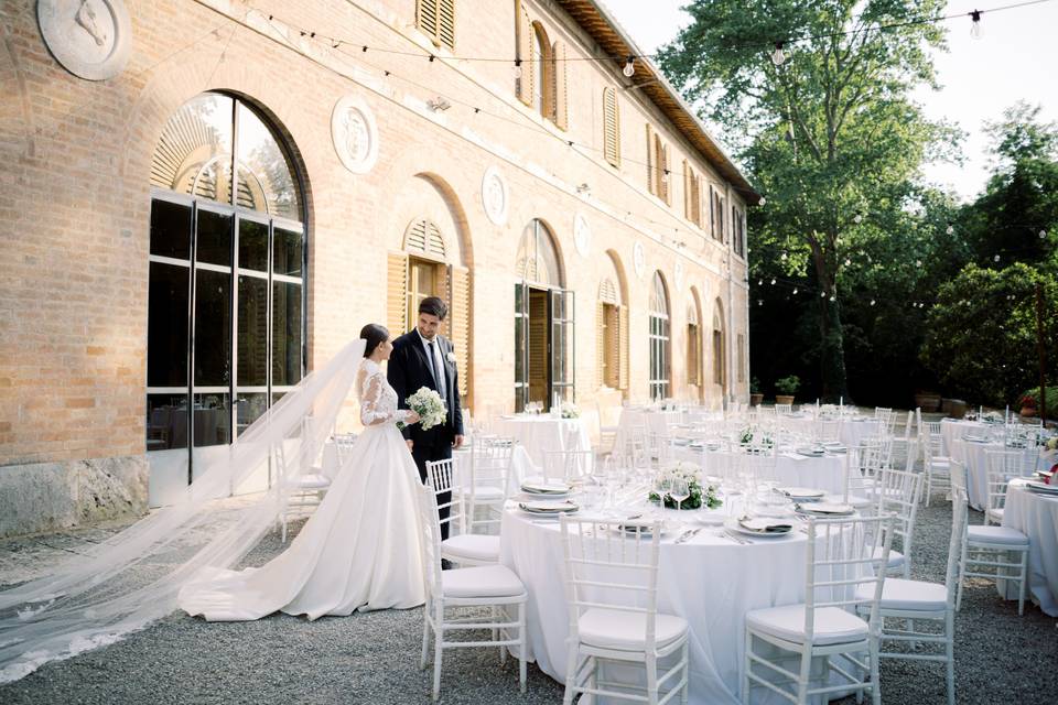 Allestimento tavoli tondi este