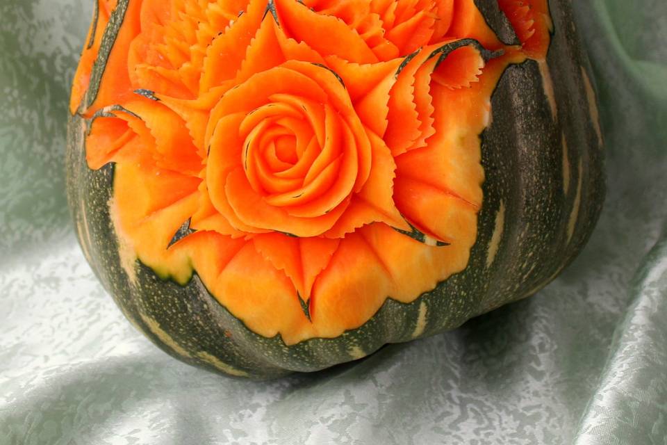 Vaso zucca per fiori - nozze