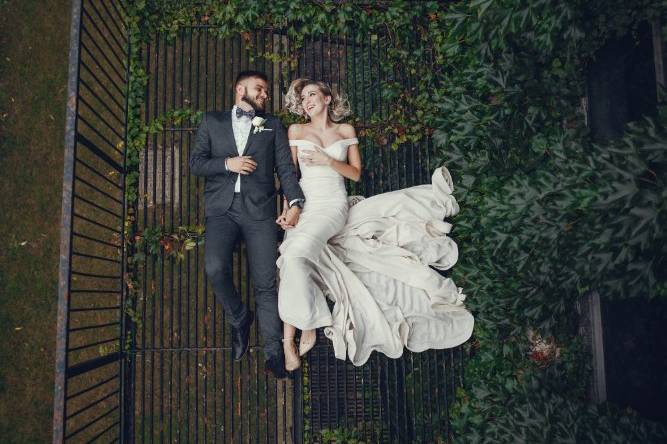Ripresa con drone matrimonio