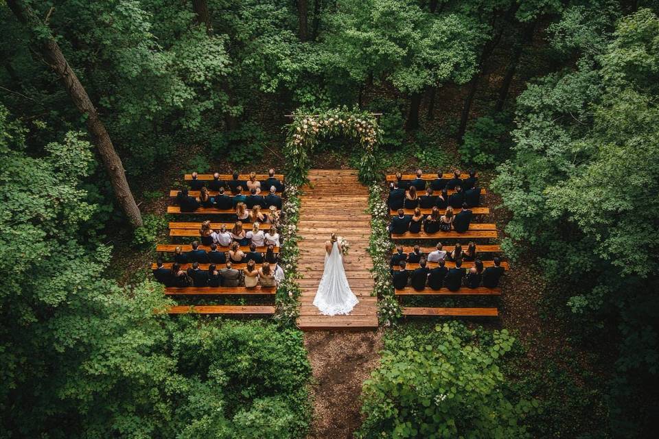 Ripresa con drone matrimonio