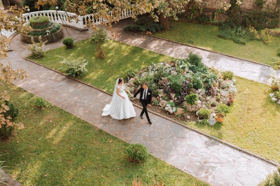 Ripresa con drone matrimonio