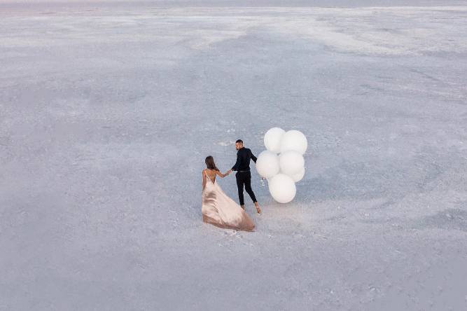 Ripresa con drone matrimonio