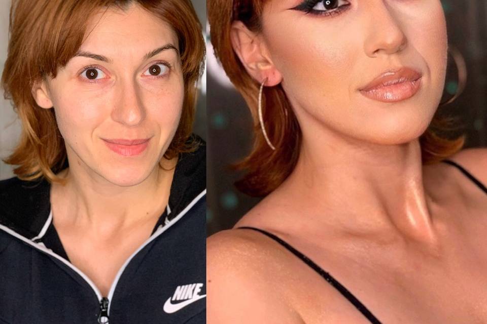 Before and after make-up