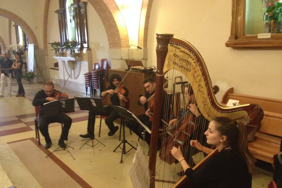 Il quartetto d'Archi e l'Arpa