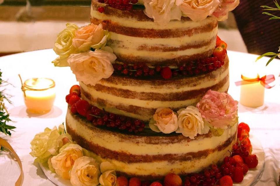 Red velvet wedding cake