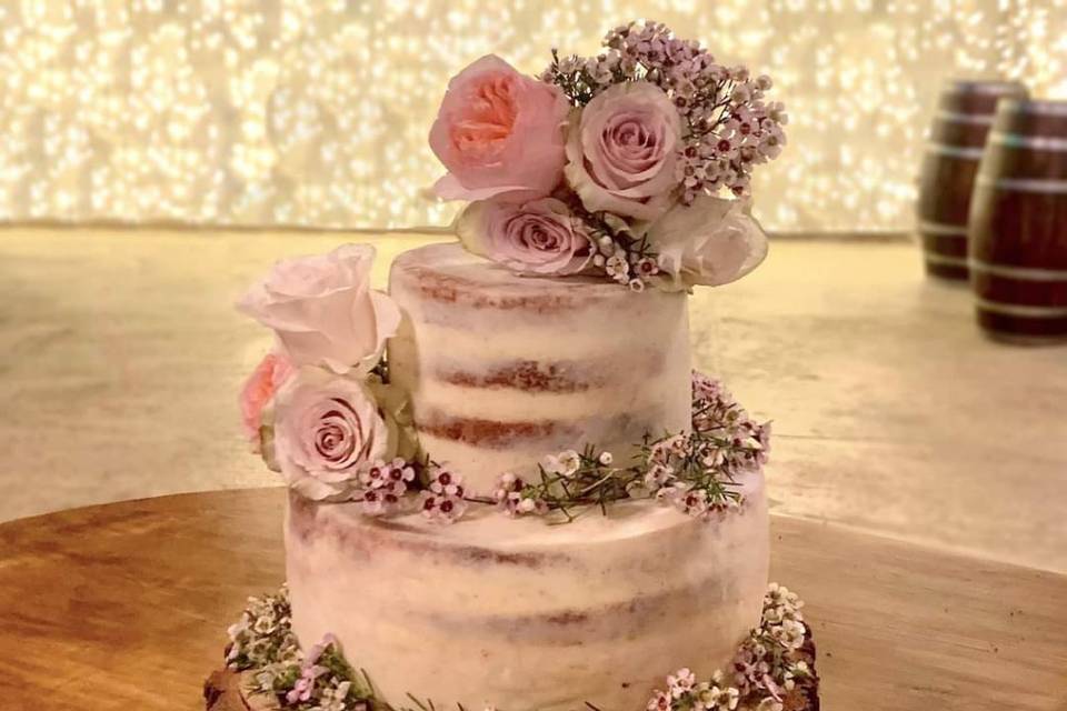 Rose lemon wedding cake