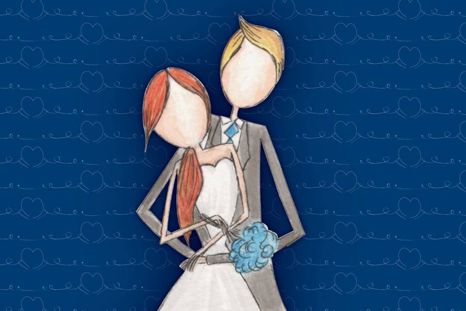 Sposi bouquet blu