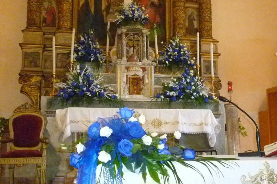 Altare in blu