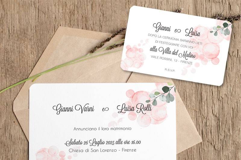 Invito di matrimonio floreale