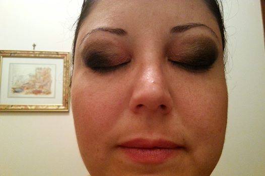 Trucco black-beige labbra nude